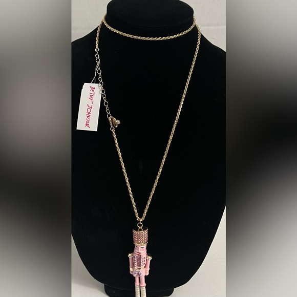 Betsey Johnson Nutcracker Rhinestone Long Pendant Necklace NWT - Picture 9 of 16